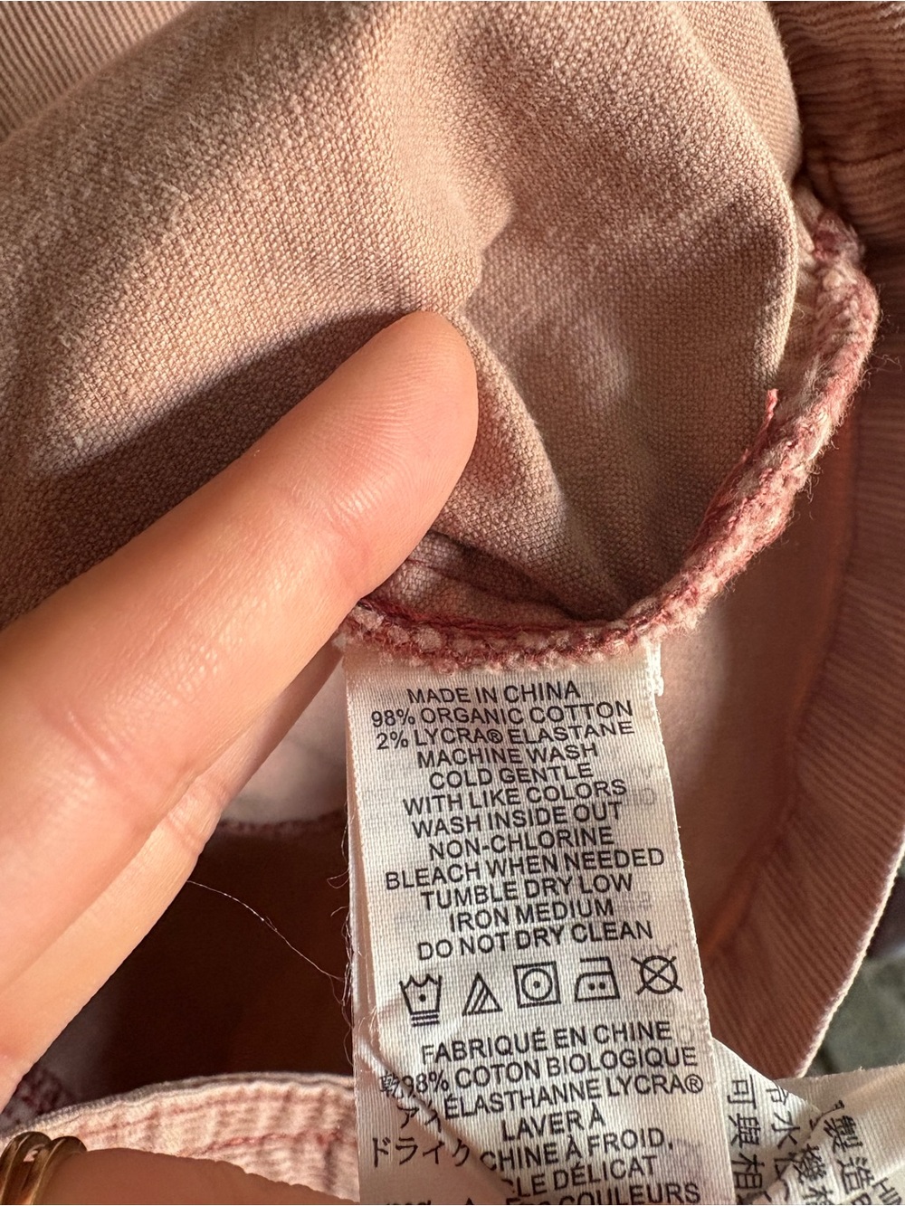 prAna Organic Cotton Dusty Pink Corduroy Mini Skirt | Cottagecore Button Front 8 - Picture 7 of 7